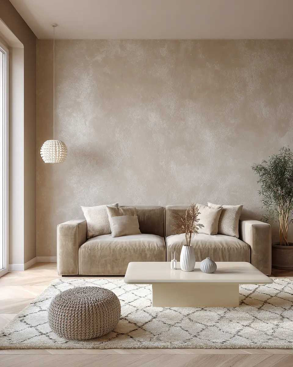 Taupe Minimalist Living Room Decor Ideas
