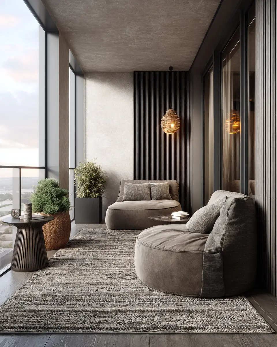 Taupe Modern Balcony Decor Ideas