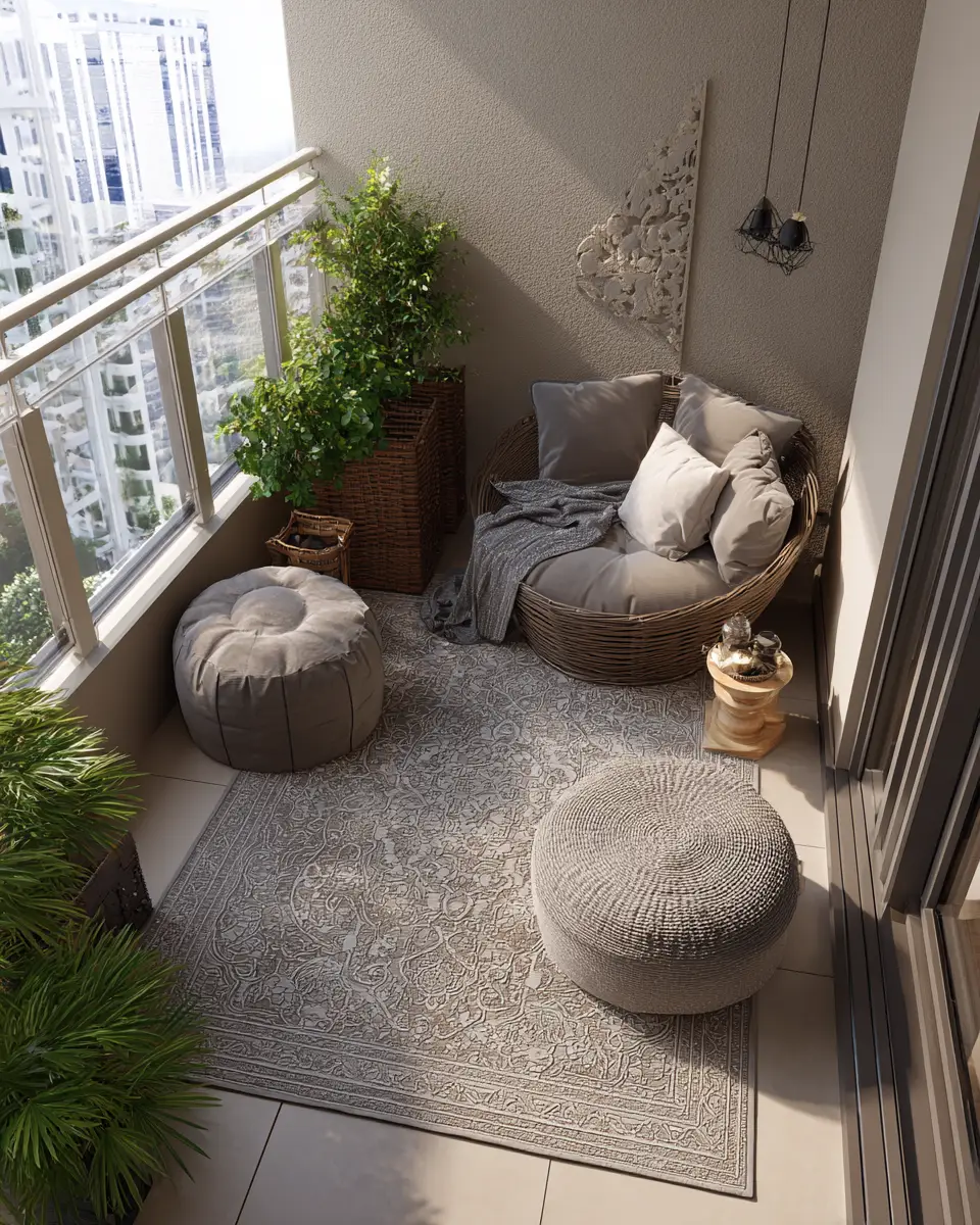 Taupe Modern Balcony Decor Ideas