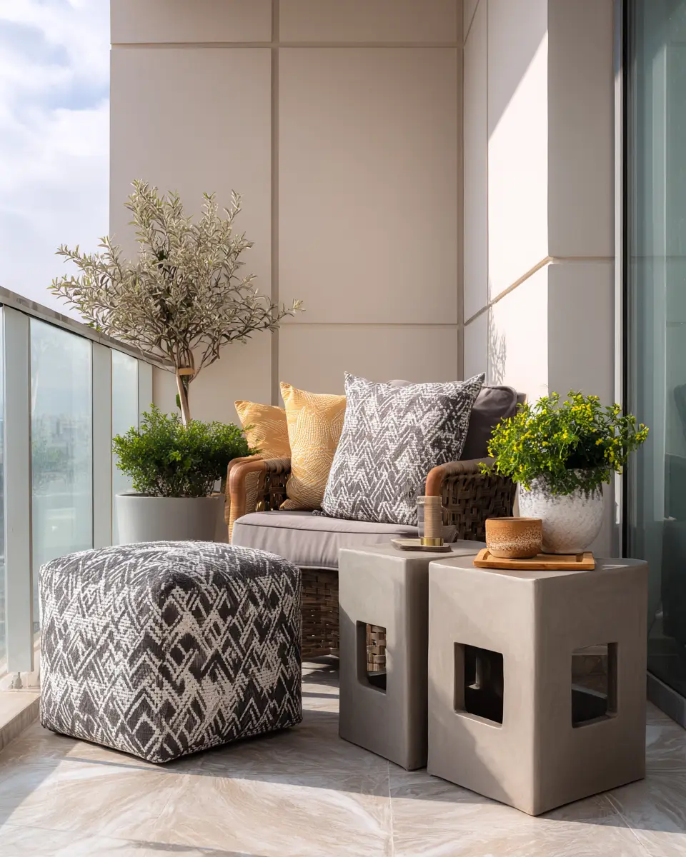 Taupe Modern Balcony Decor Ideas