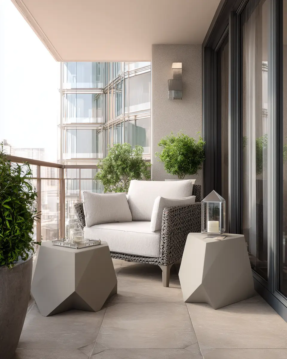 Taupe Modern Balcony Decor Ideas