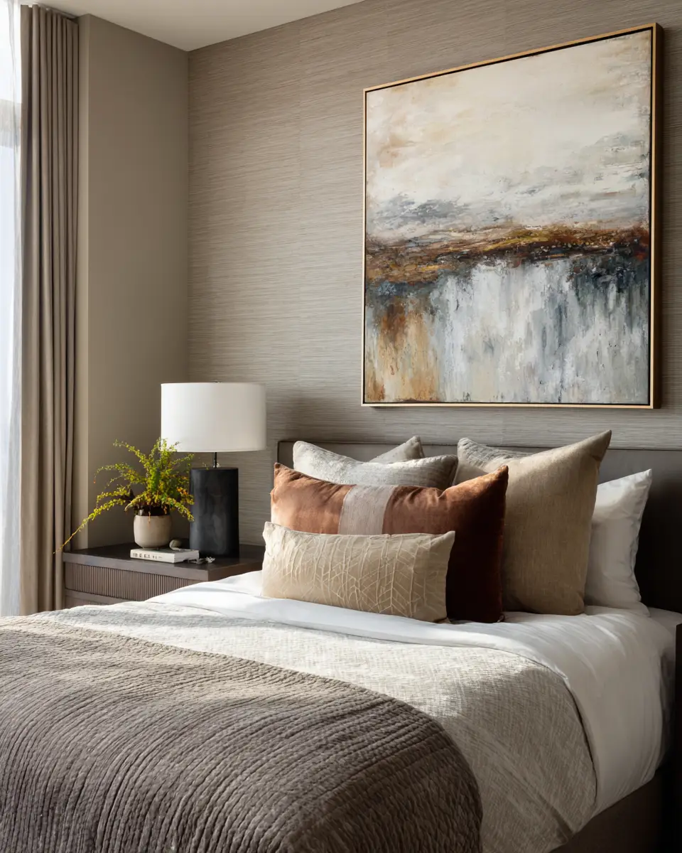 Taupe Modern Bedroom Decor Ideas