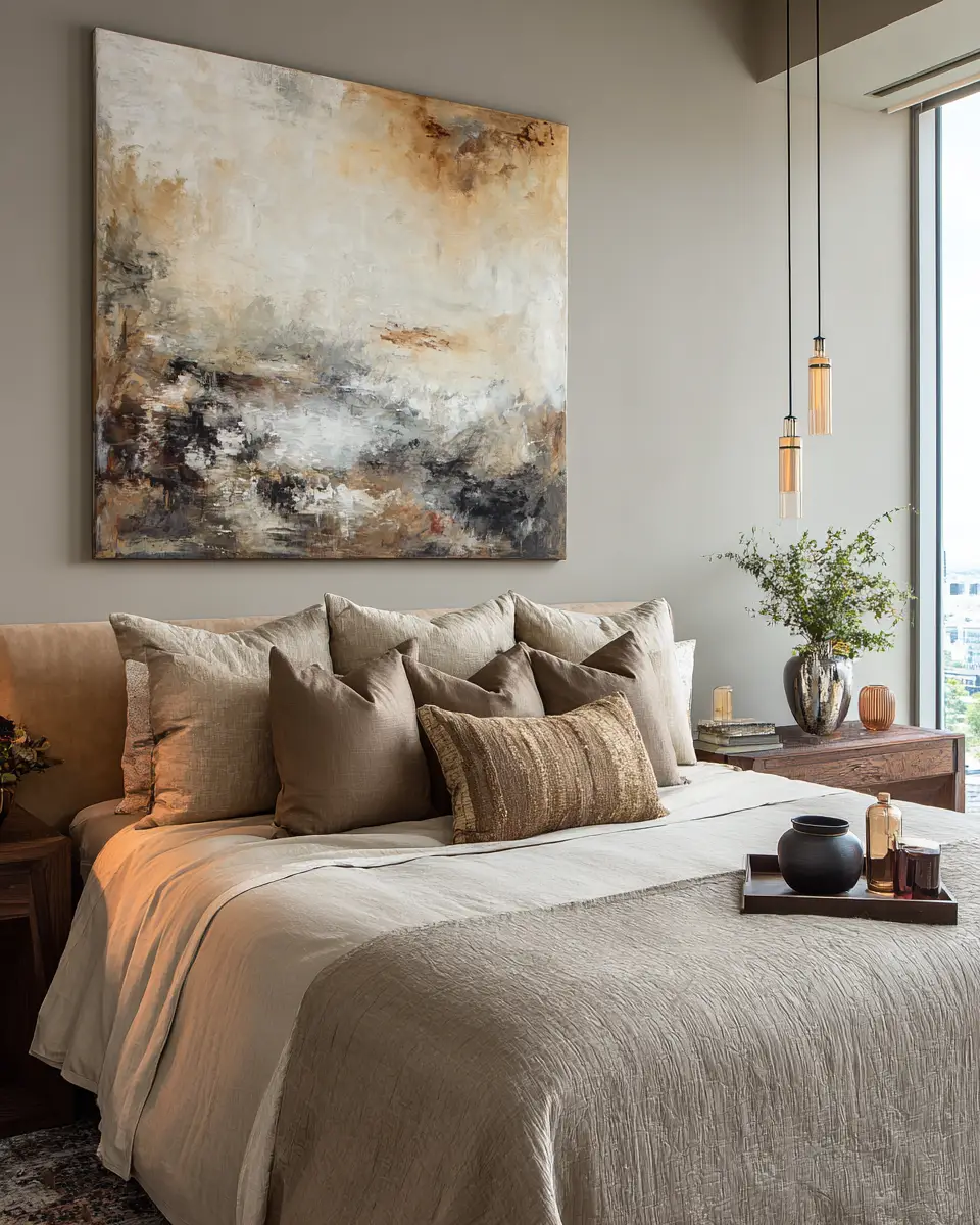 Taupe Modern Bedroom Decor Ideas