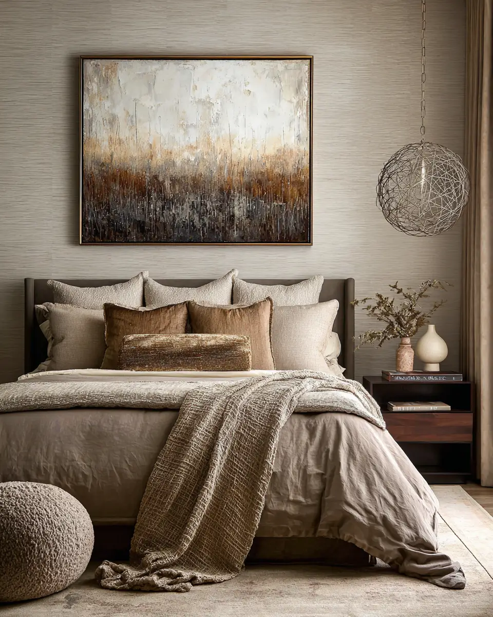 Taupe Modern Bedroom Decor Ideas