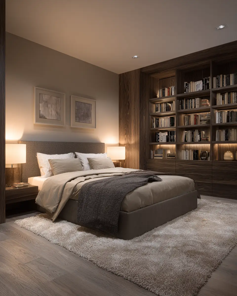 Taupe Modern Bedroom Decor Ideas