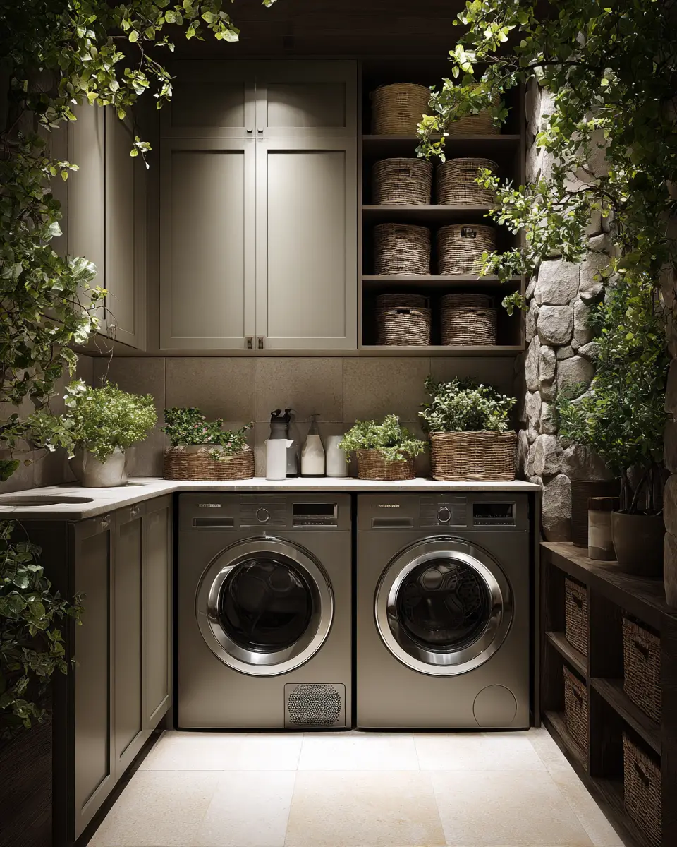 Taupe Modern Laundry Room Decor Ideas