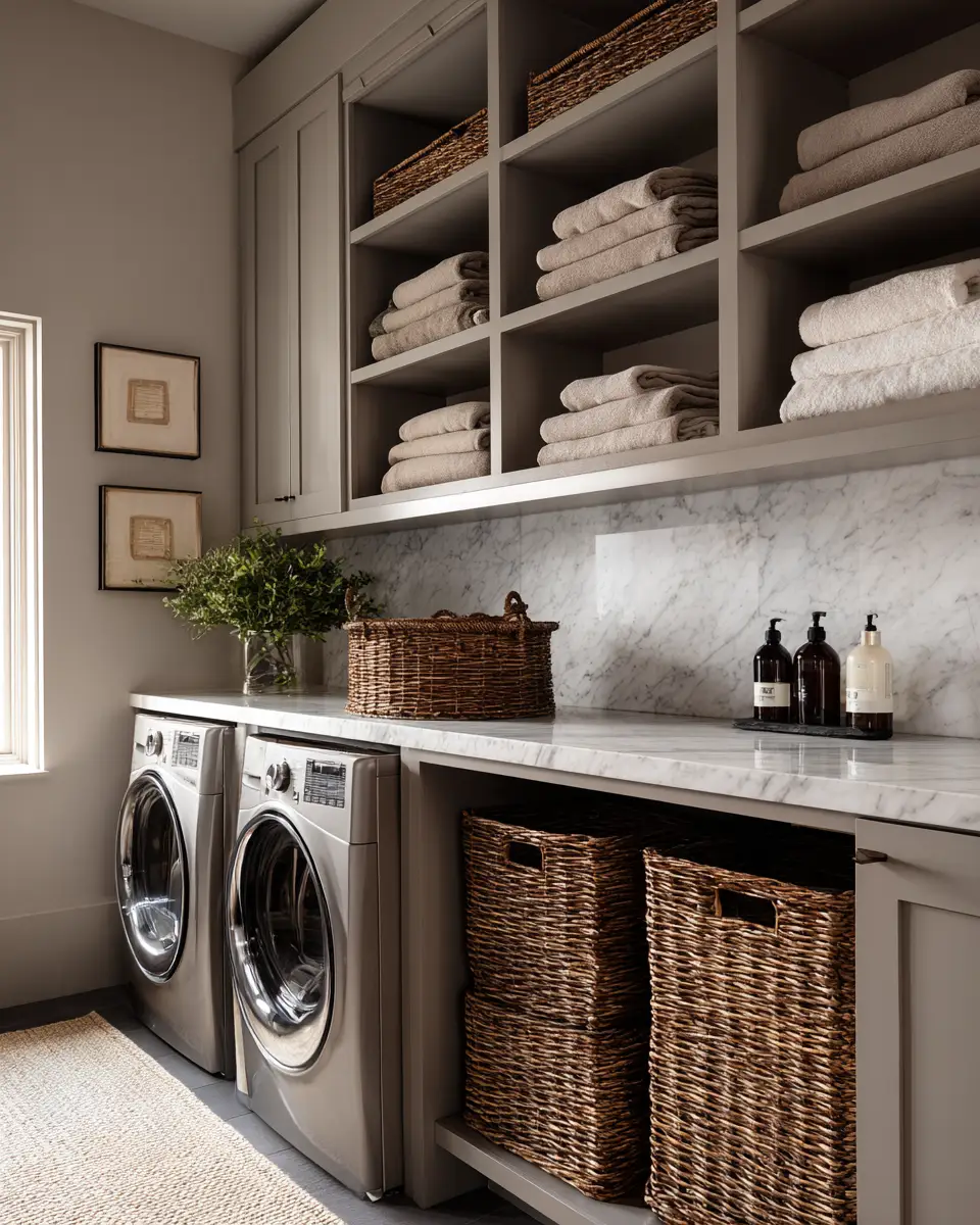 Taupe Modern Laundry Room Decor Ideas