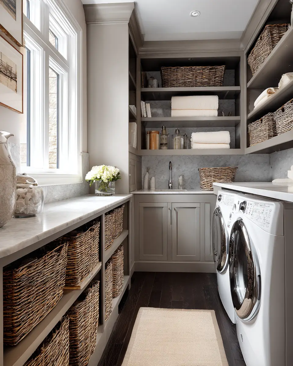 Taupe Modern Laundry Room Decor Ideas