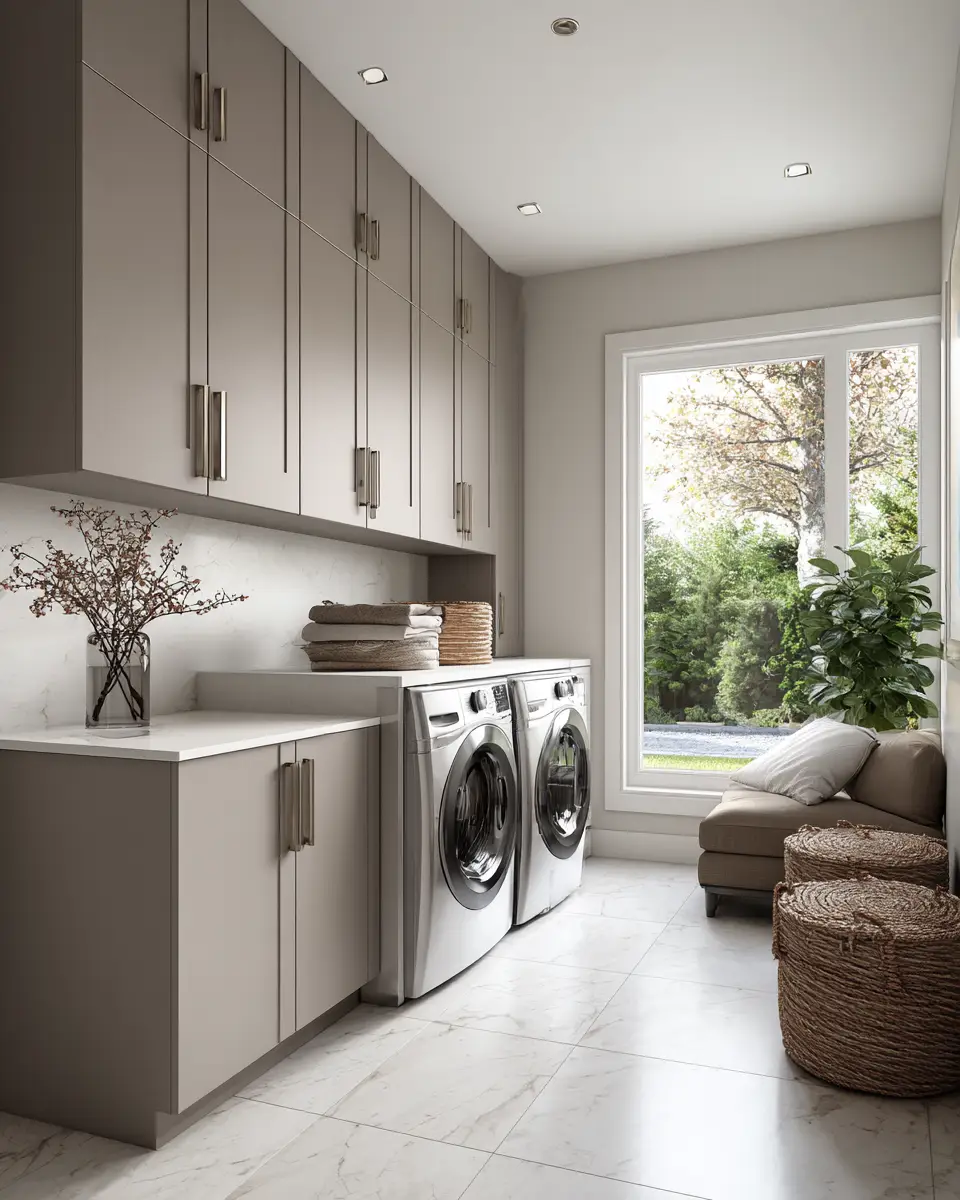 Taupe Modern Laundry Room Decor Ideas