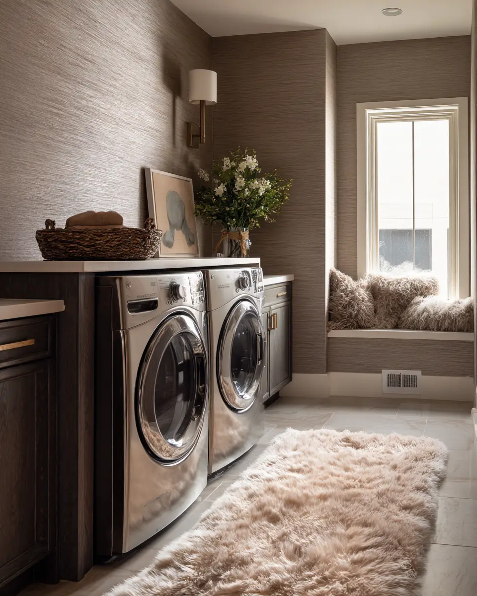 Taupe Modern Laundry Room Decor Ideas