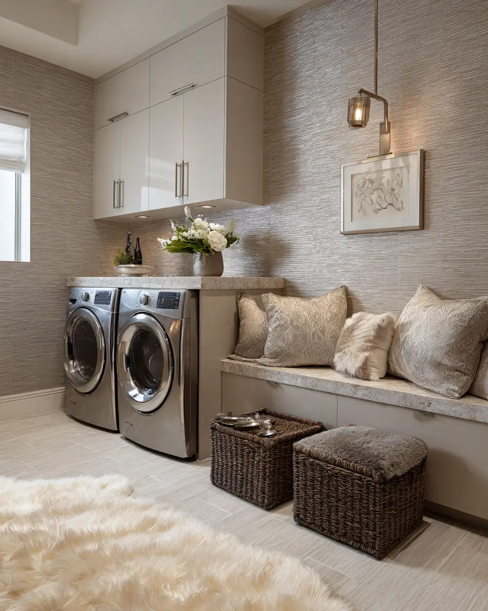 Taupe Modern Laundry Room Decor Ideas
