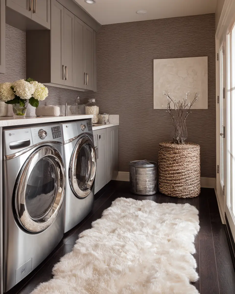 Taupe Modern Laundry Room Decor Ideas