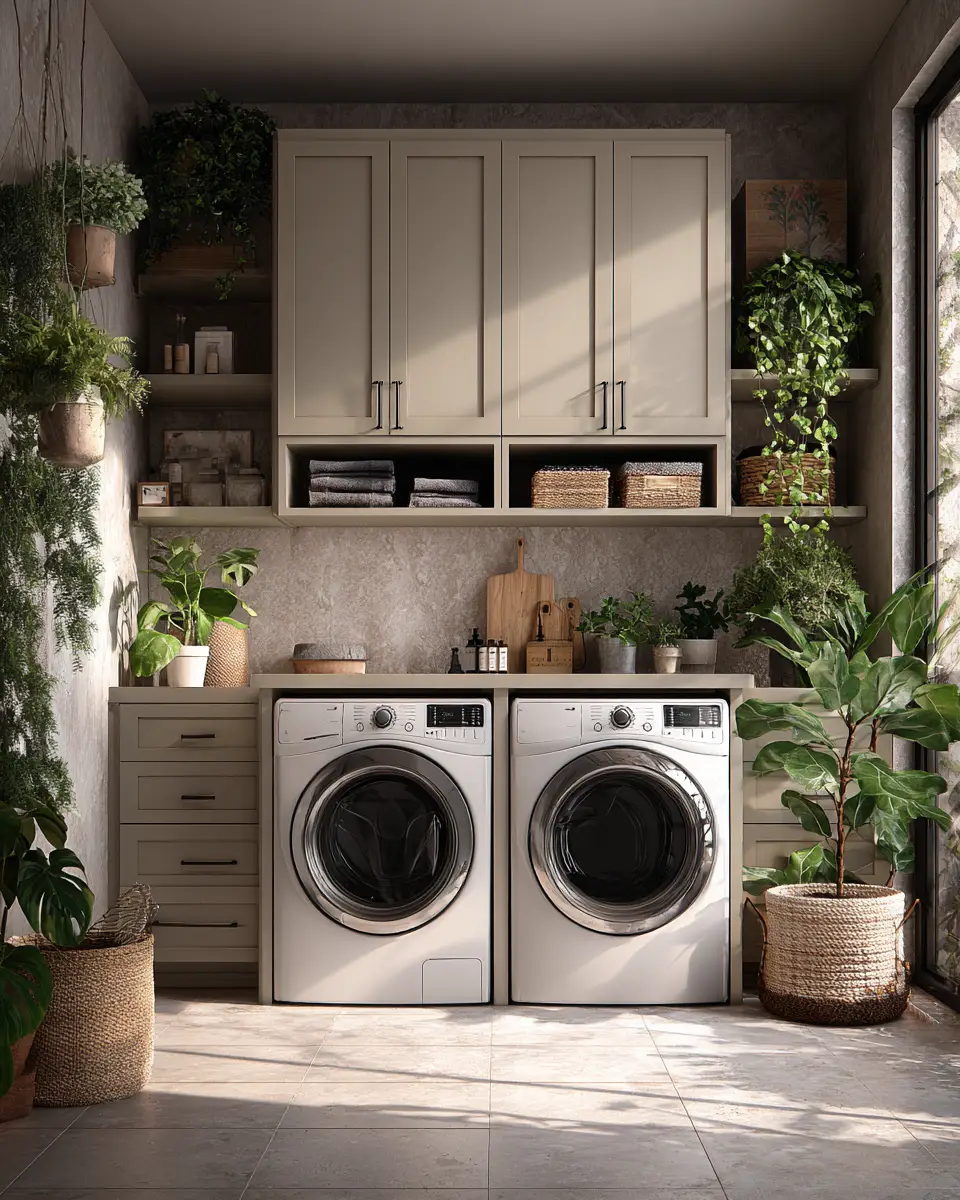 Taupe Modern Laundry Room Decor Ideas
