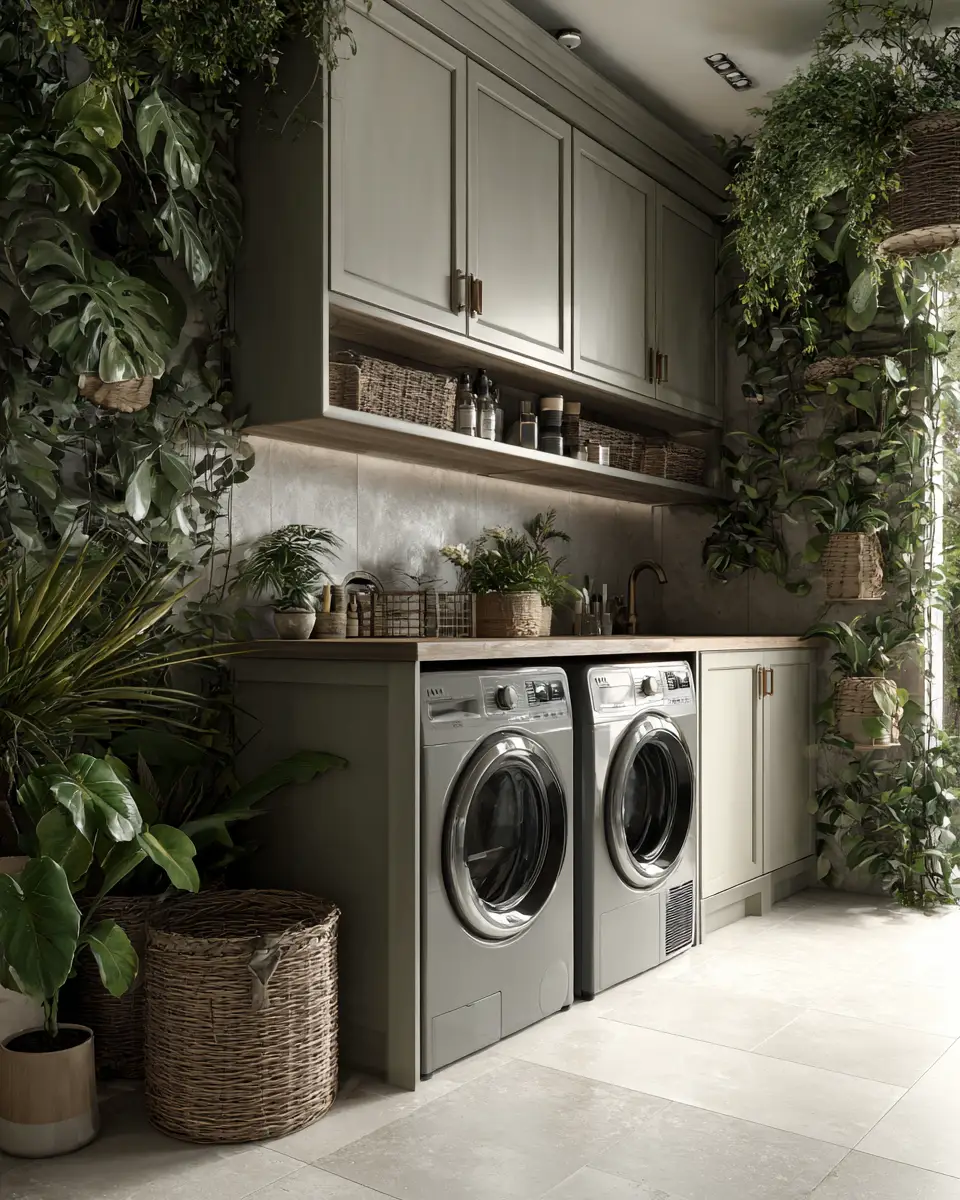 Taupe Modern Laundry Room Decor Ideas