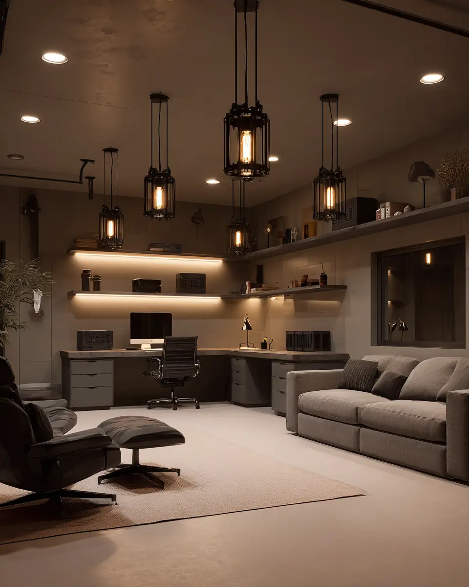 Taupe Organic Modern Garage Decor Ideas - Featured