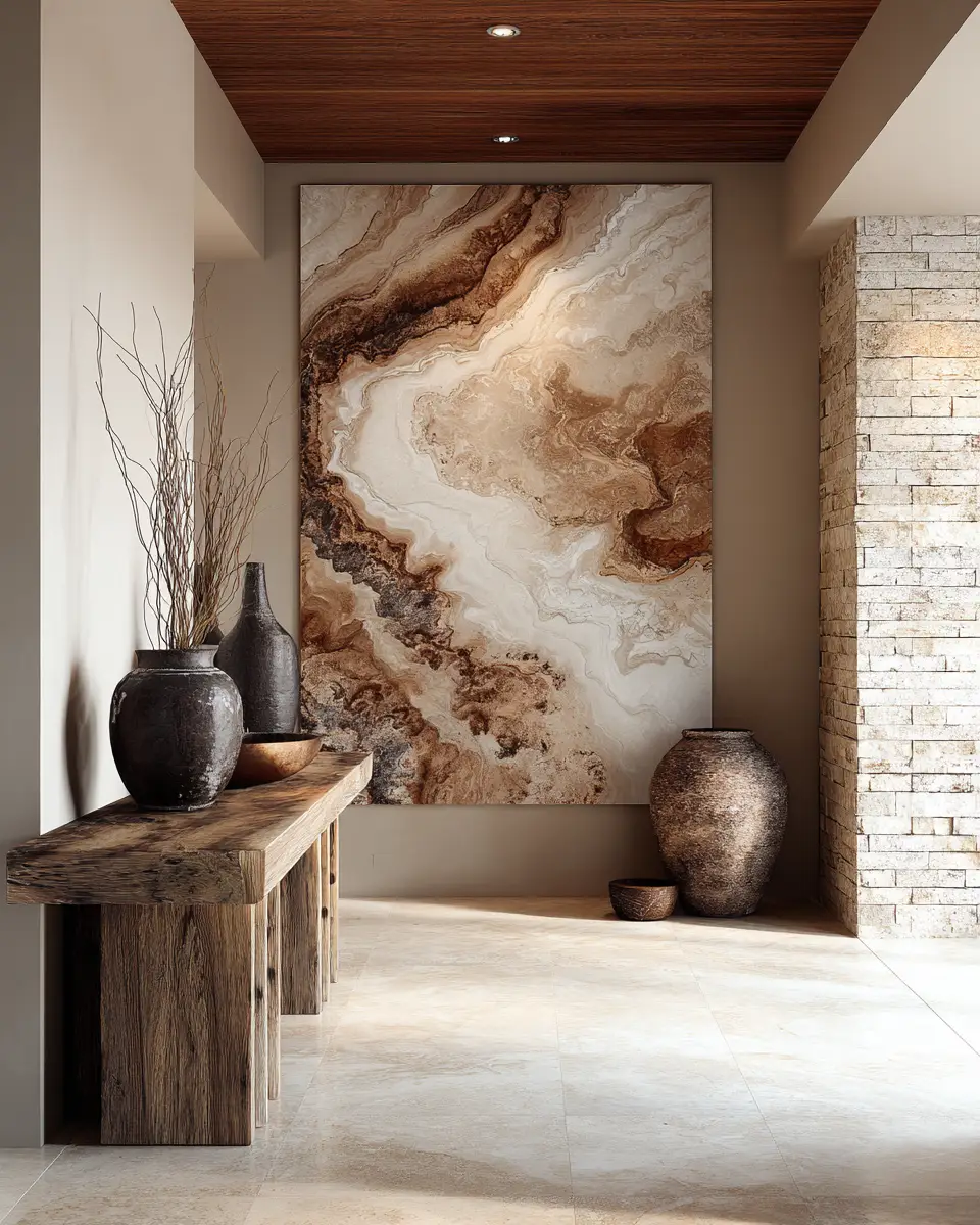 Taupe Organic Modern Garage Decor Ideas