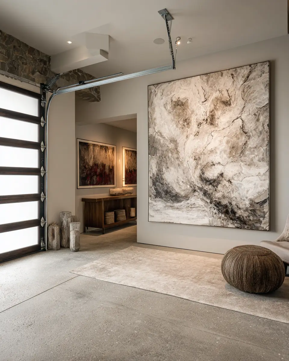 Taupe Organic Modern Garage Decor Ideas