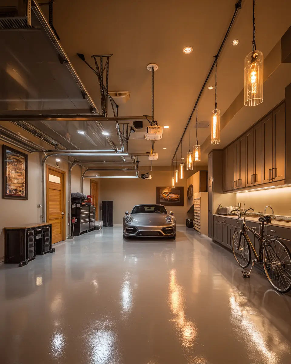 Taupe Organic Modern Garage Decor Ideas