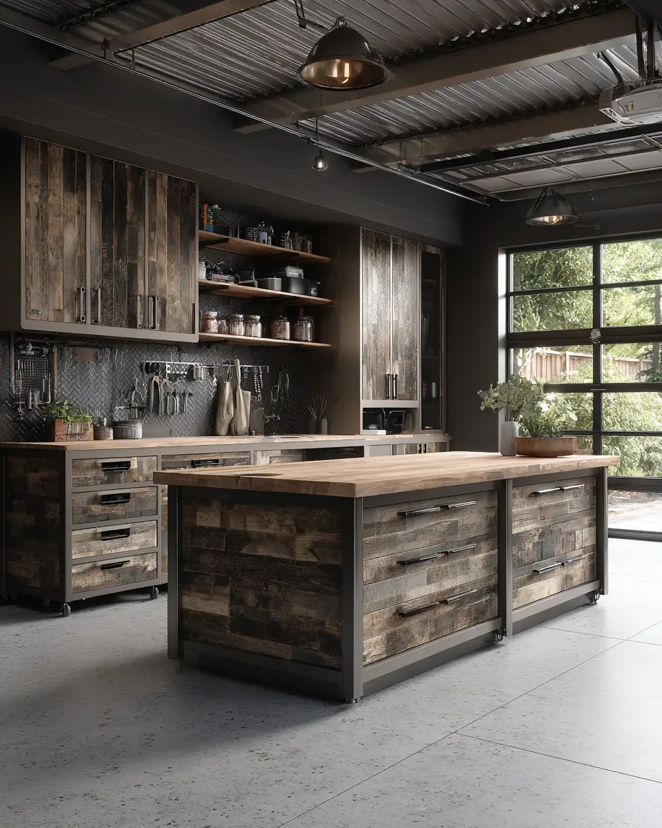 Taupe Organic Modern Garage Decor Ideas