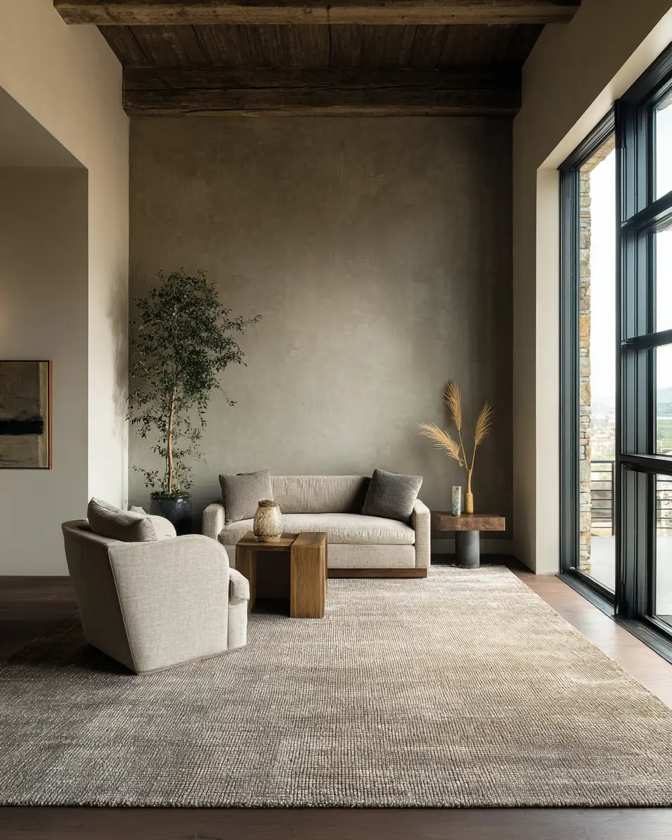 Taupe Organic Modern Garage Decor Ideas