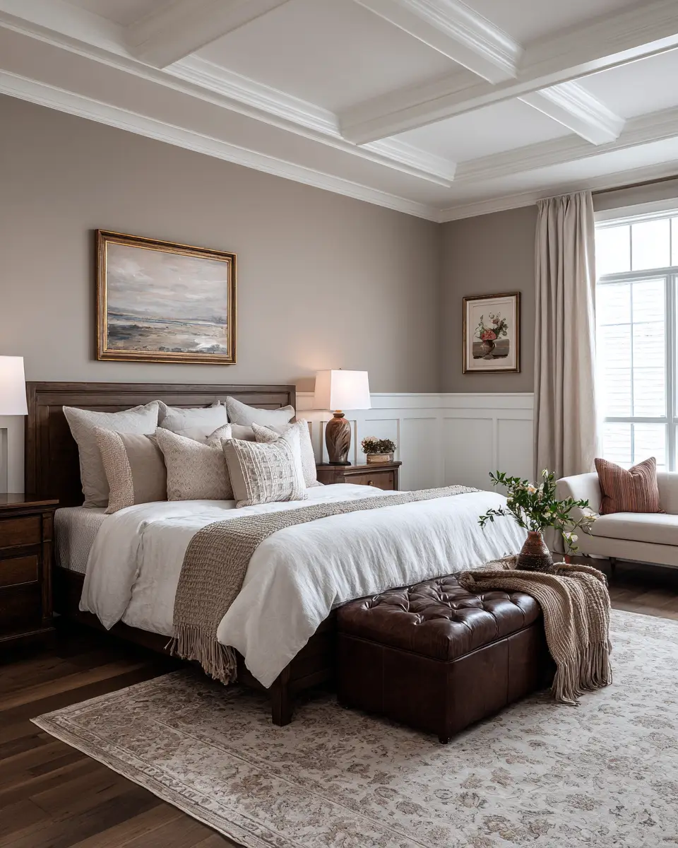 Taupe Traditional Bedroom Decor Ideas