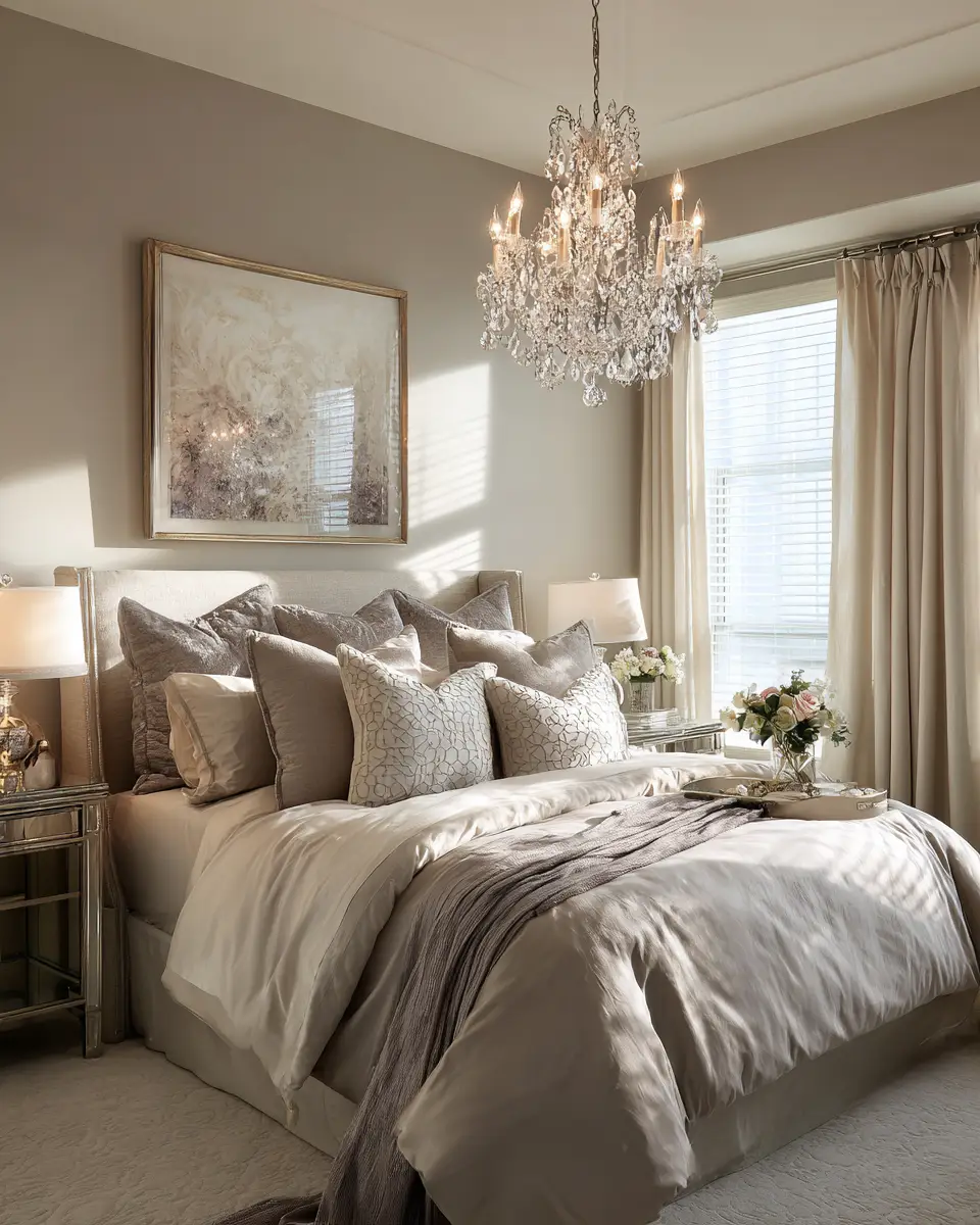 Taupe Traditional Bedroom Decor Ideas
