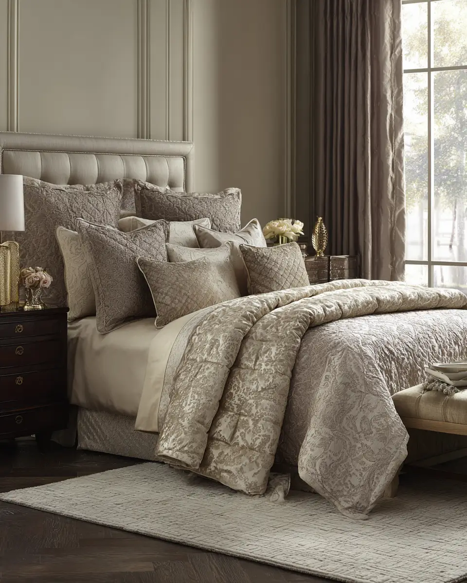 Taupe Traditional Bedroom Decor Ideas