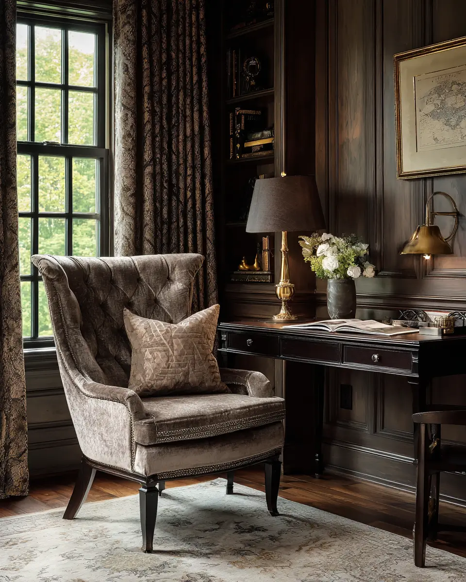 Taupe Traditional Home Office Decor Ideas