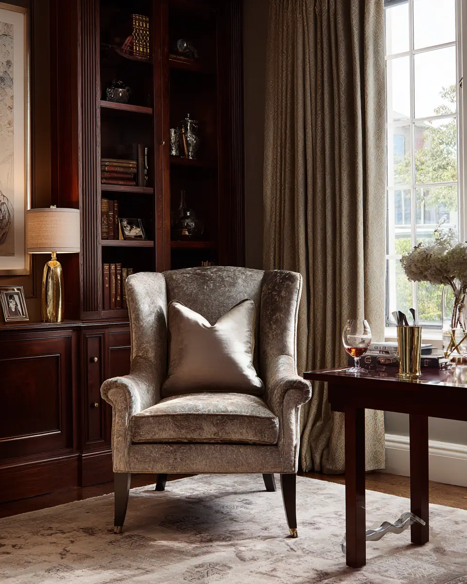 Taupe Traditional Home Office Decor Ideas