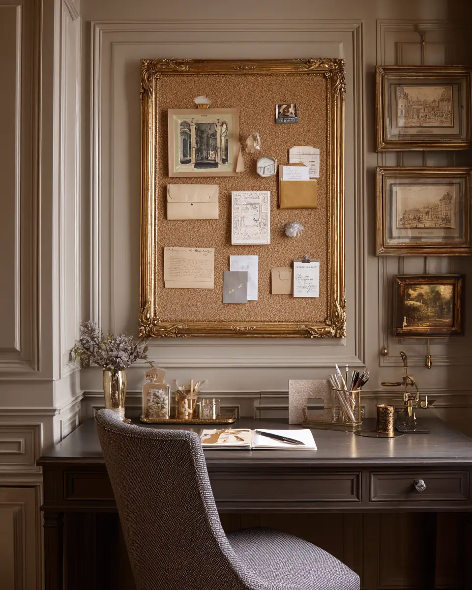 Taupe Traditional Home Office Decor Ideas