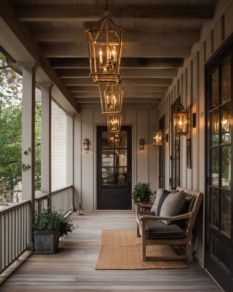 Taupe Traditional Porch Decor Ideas - Featured