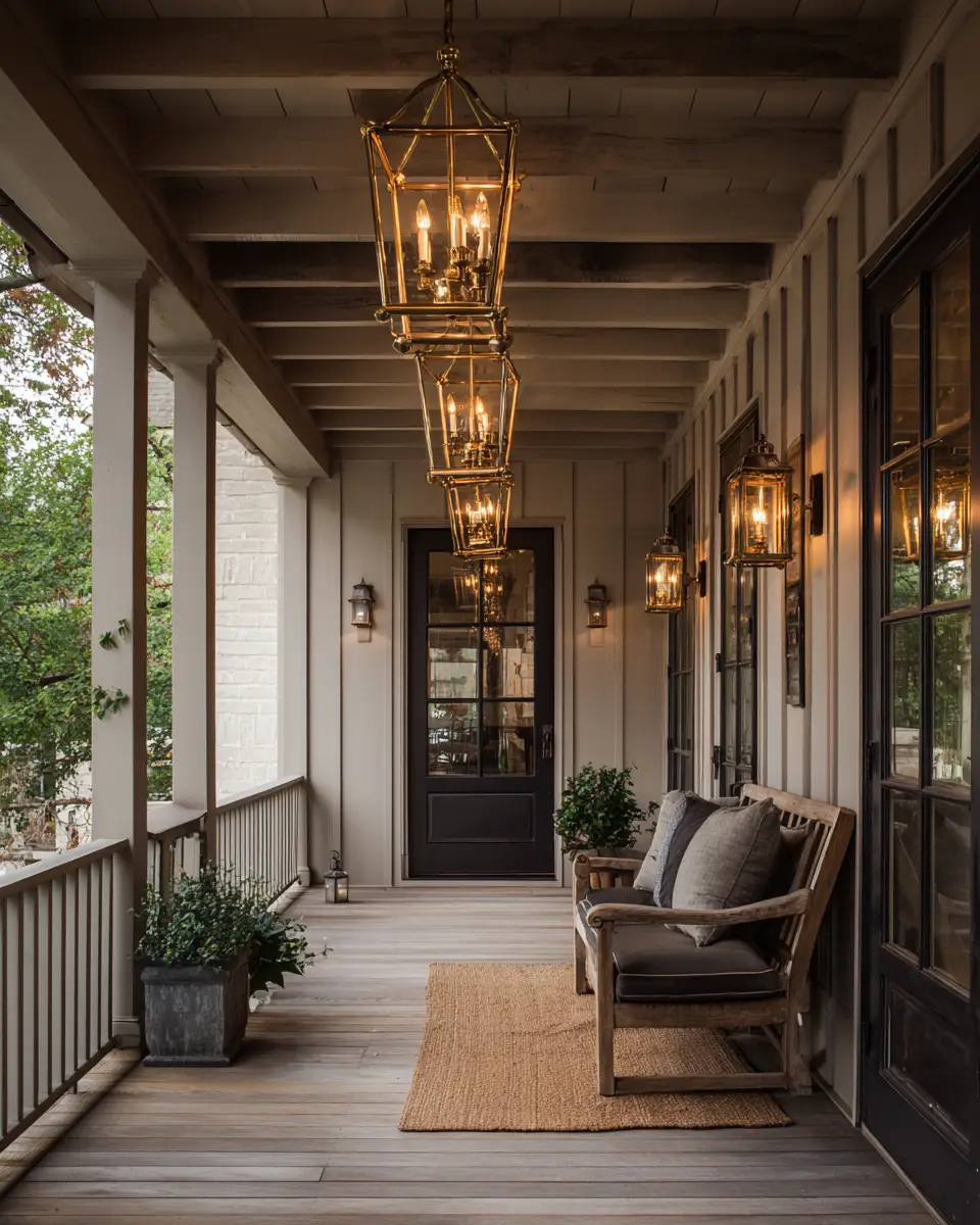 Taupe Traditional Porch Decor Ideas - Featured