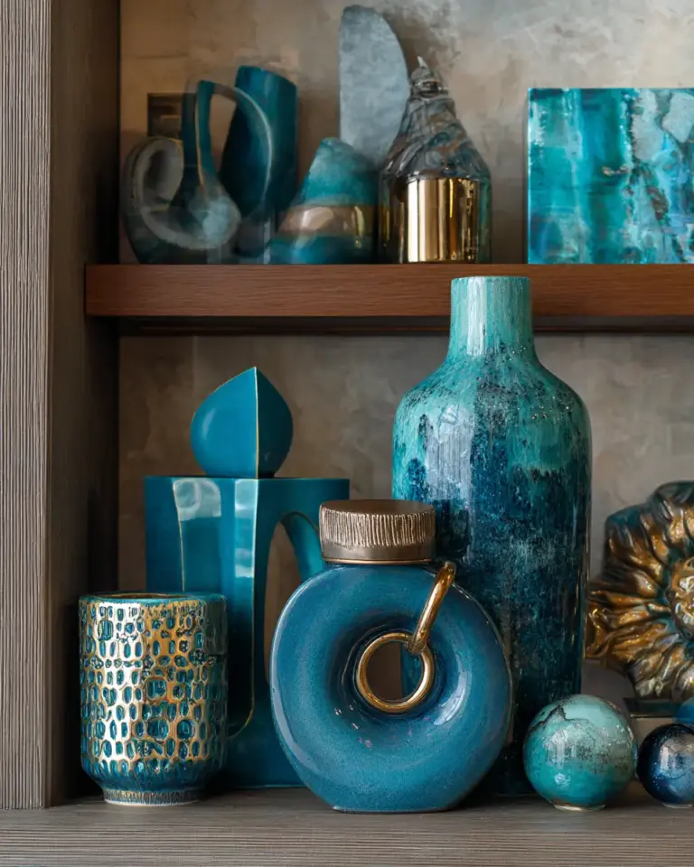 Teal Eclectic Bedroom Decor Ideas - Featured