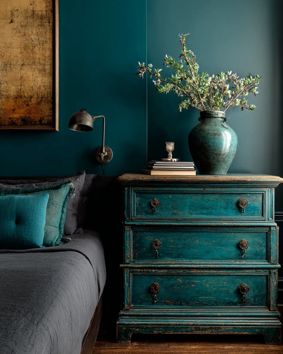 Teal Eclectic Bedroom Decor Ideas