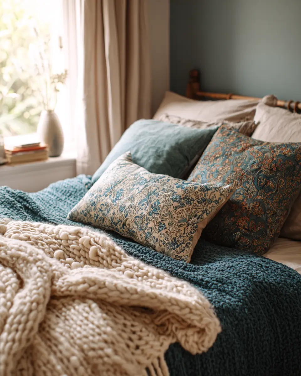 Teal Eclectic Bedroom Decor Ideas