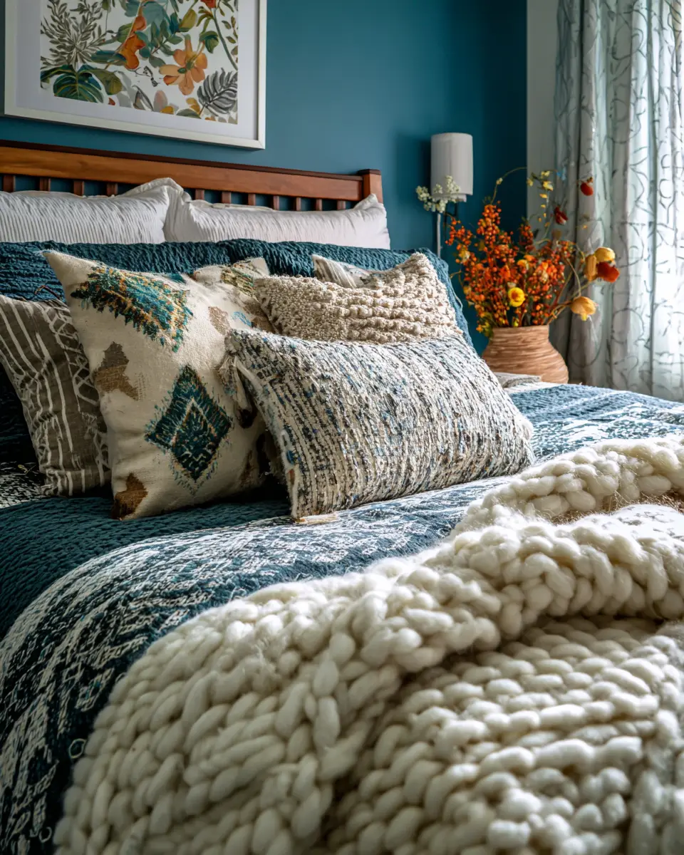 Teal Eclectic Bedroom Decor Ideas