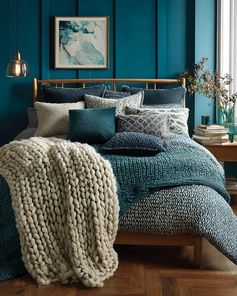 Teal Eclectic Bedroom Decor Ideas