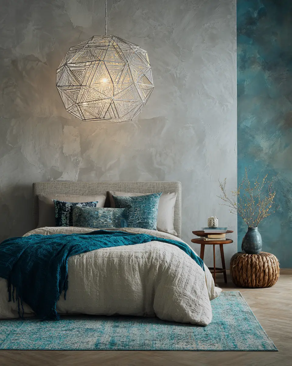 Teal Eclectic Bedroom Decor Ideas