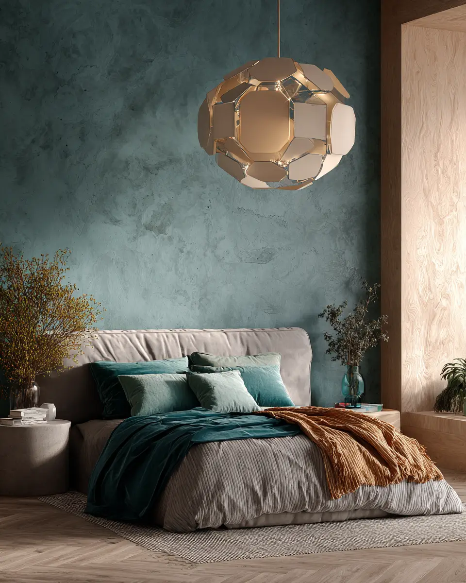 Teal Eclectic Bedroom Decor Ideas