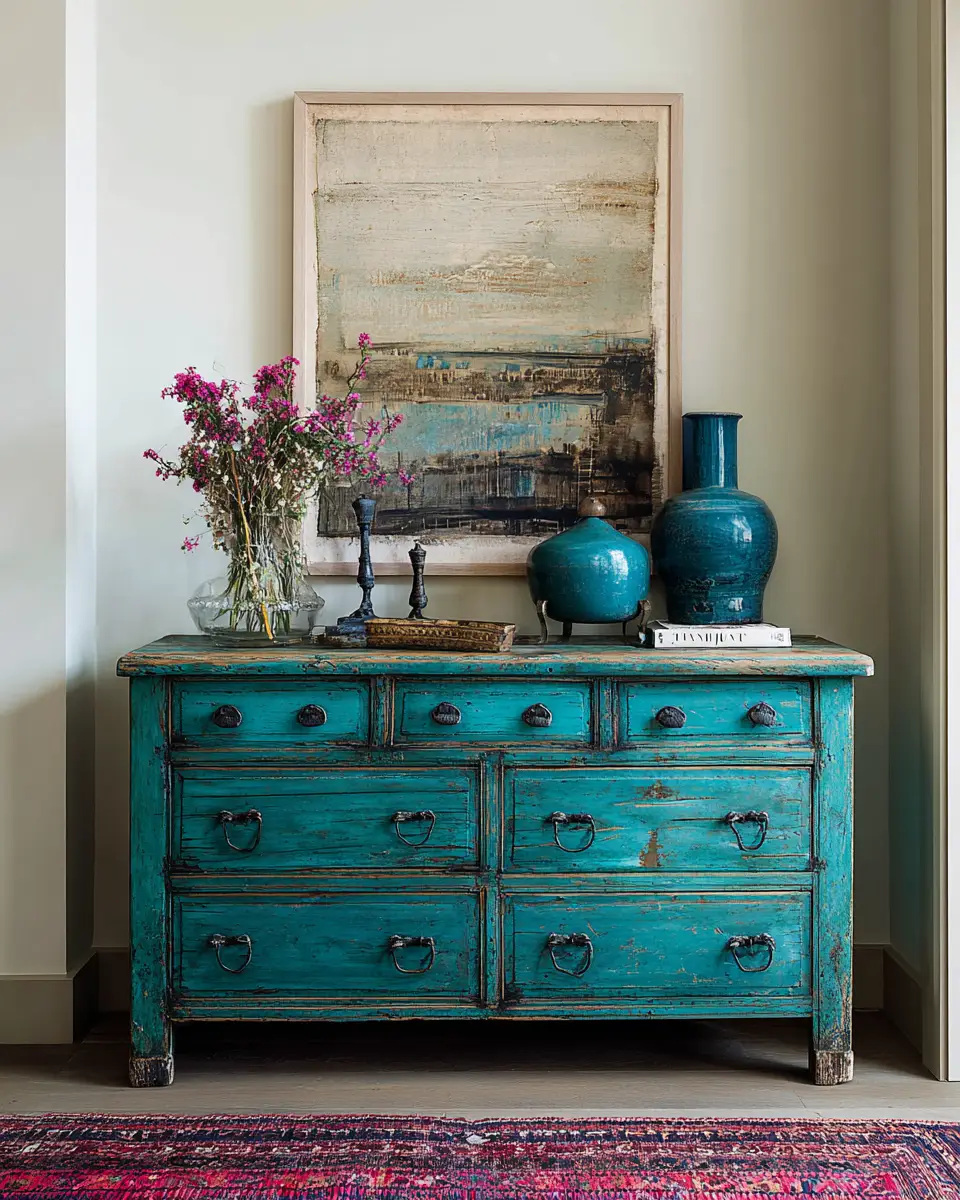 Teal Eclectic Bedroom Decor Ideas