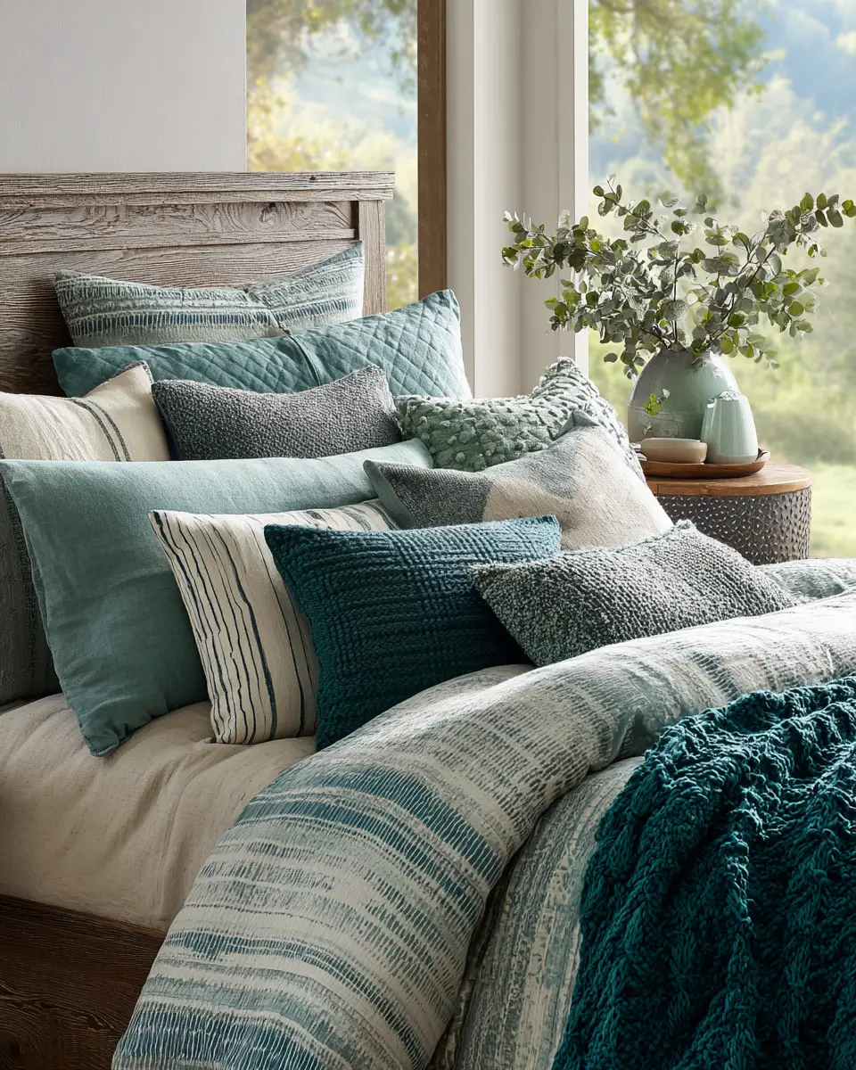 Teal Farmhouse Bedroom Decor Ideas