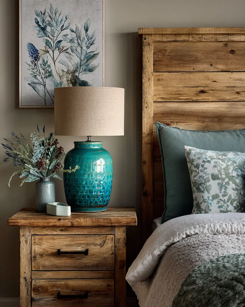 Teal Farmhouse Bedroom Decor Ideas