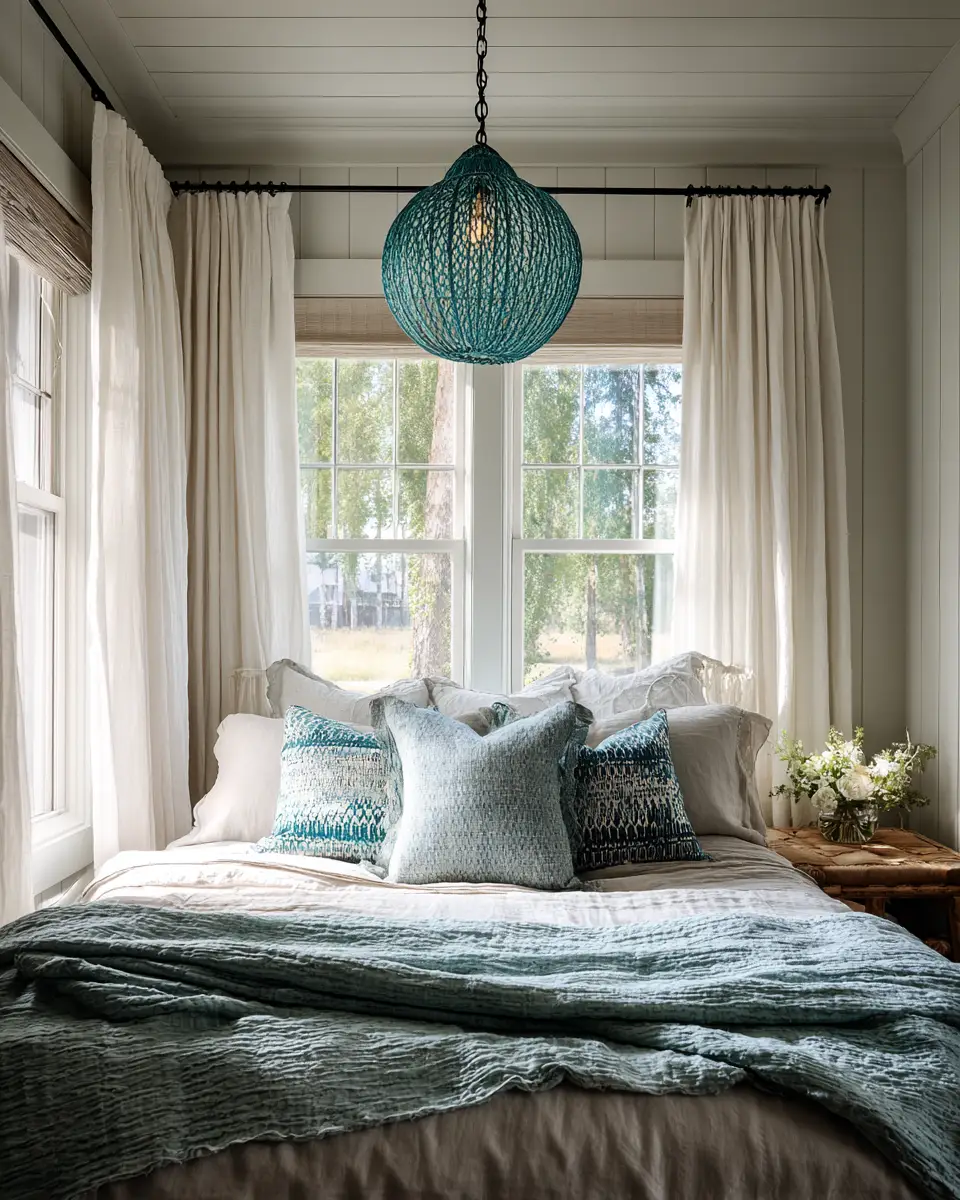 Teal Farmhouse Bedroom Decor Ideas