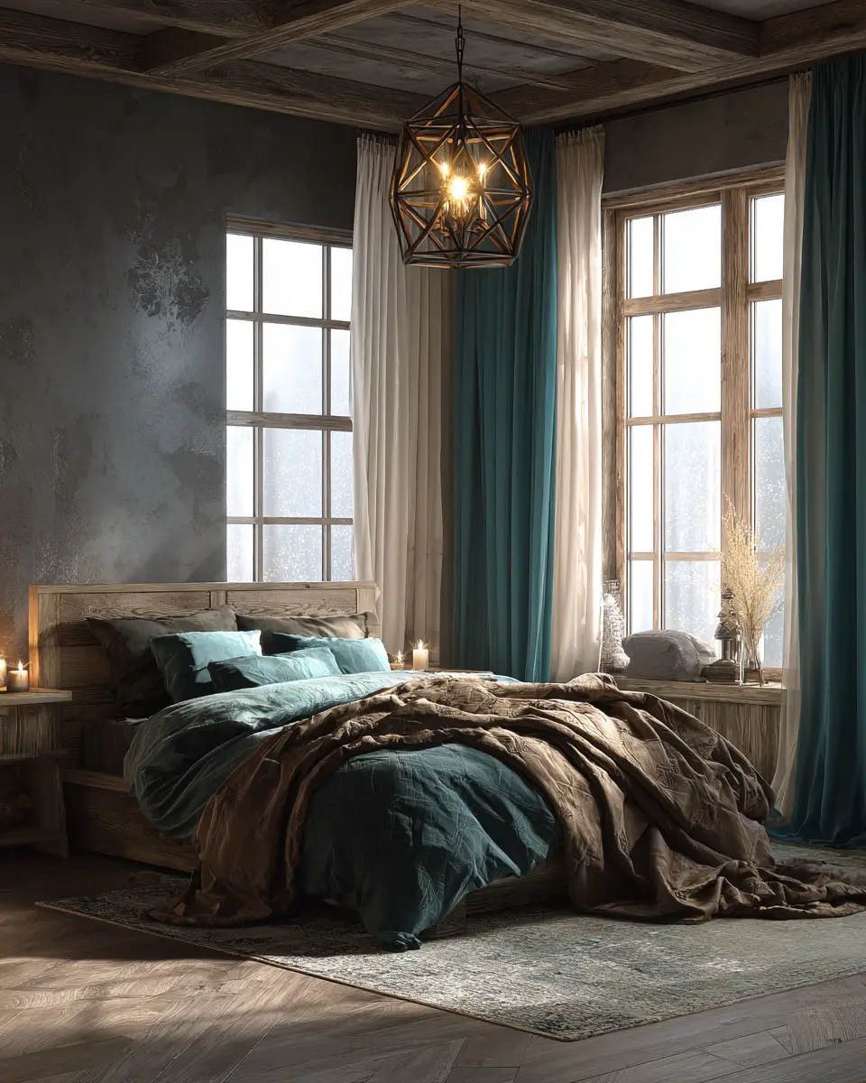 Teal Farmhouse Bedroom Decor Ideas