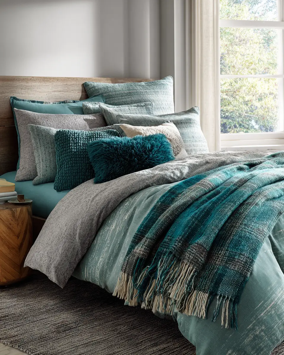 Teal Farmhouse Bedroom Decor Ideas