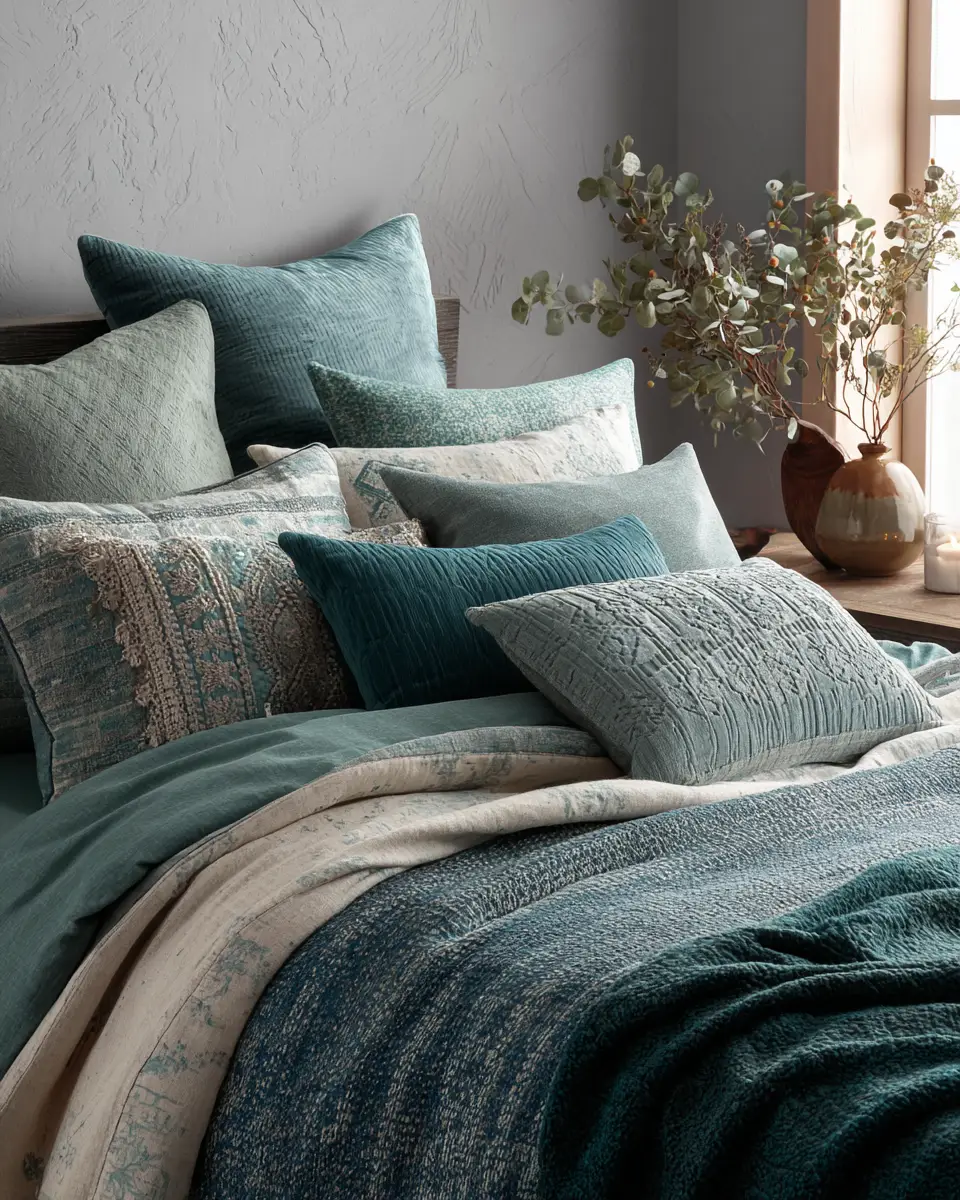 Teal Farmhouse Bedroom Decor Ideas