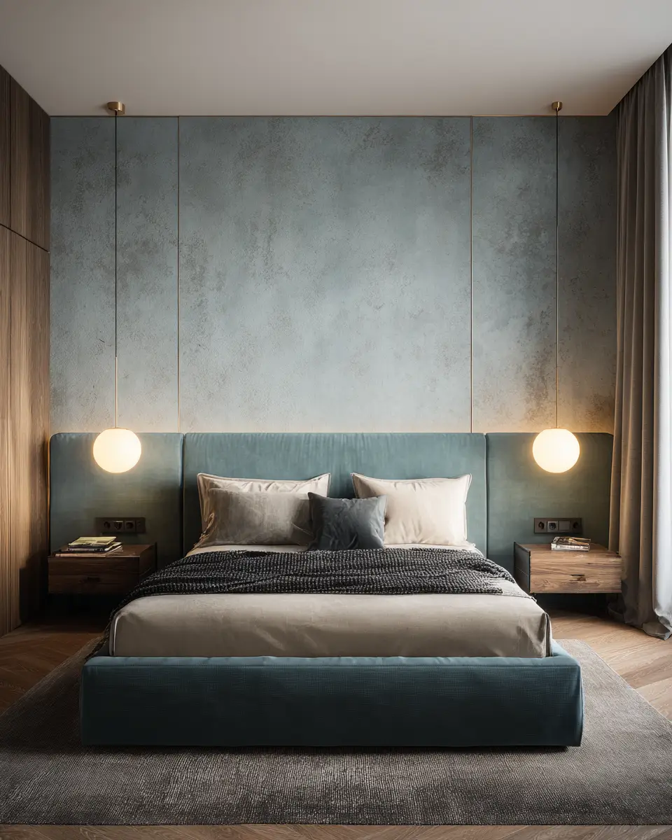 Teal Japandi Bedroom Decor Ideas