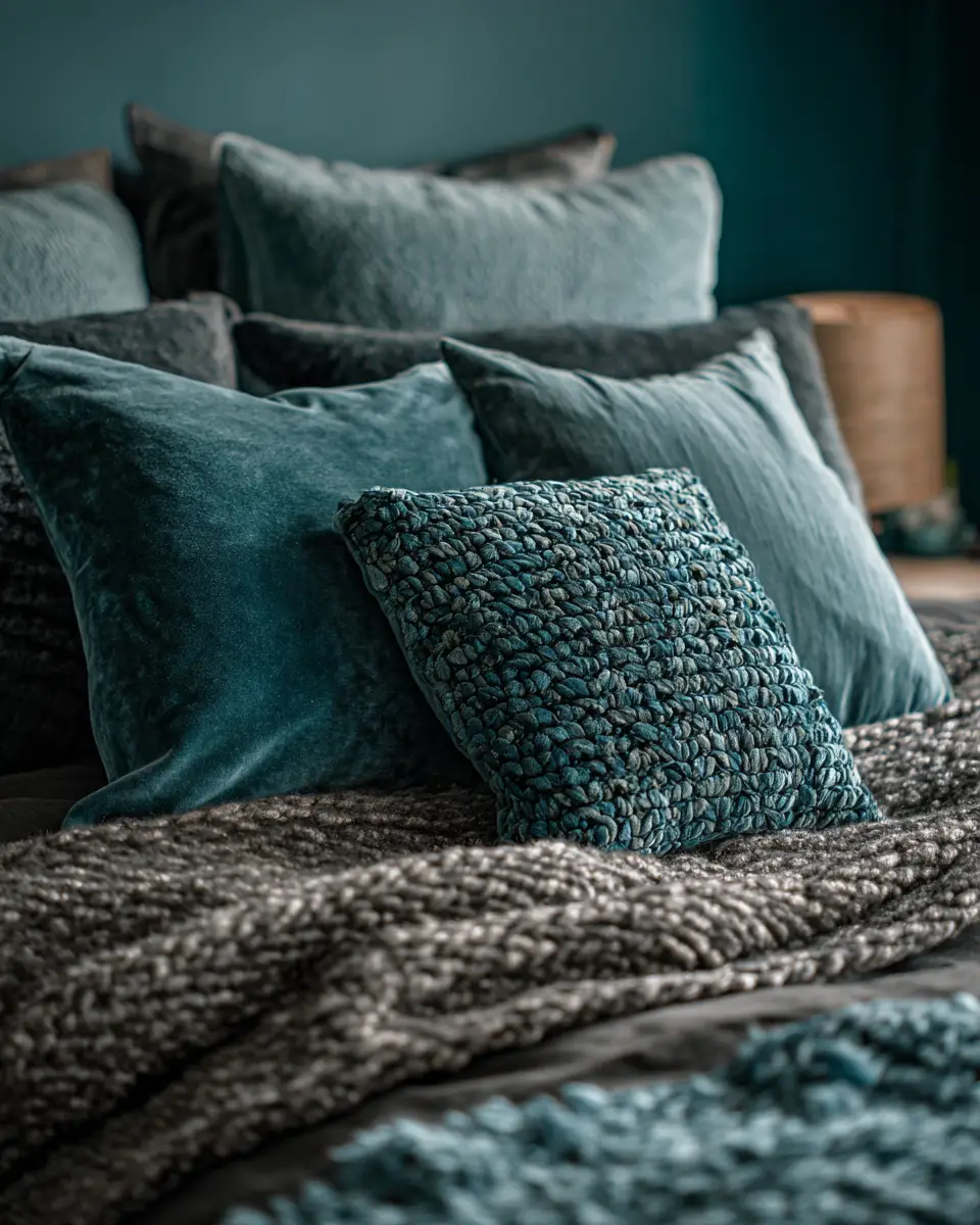 Teal Japandi Bedroom Decor Ideas