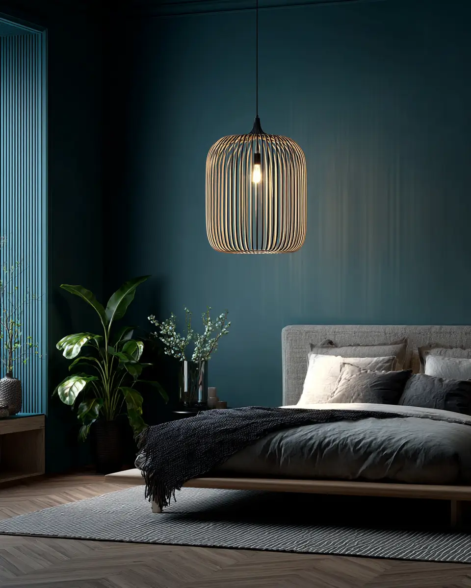 Teal Japandi Bedroom Decor Ideas