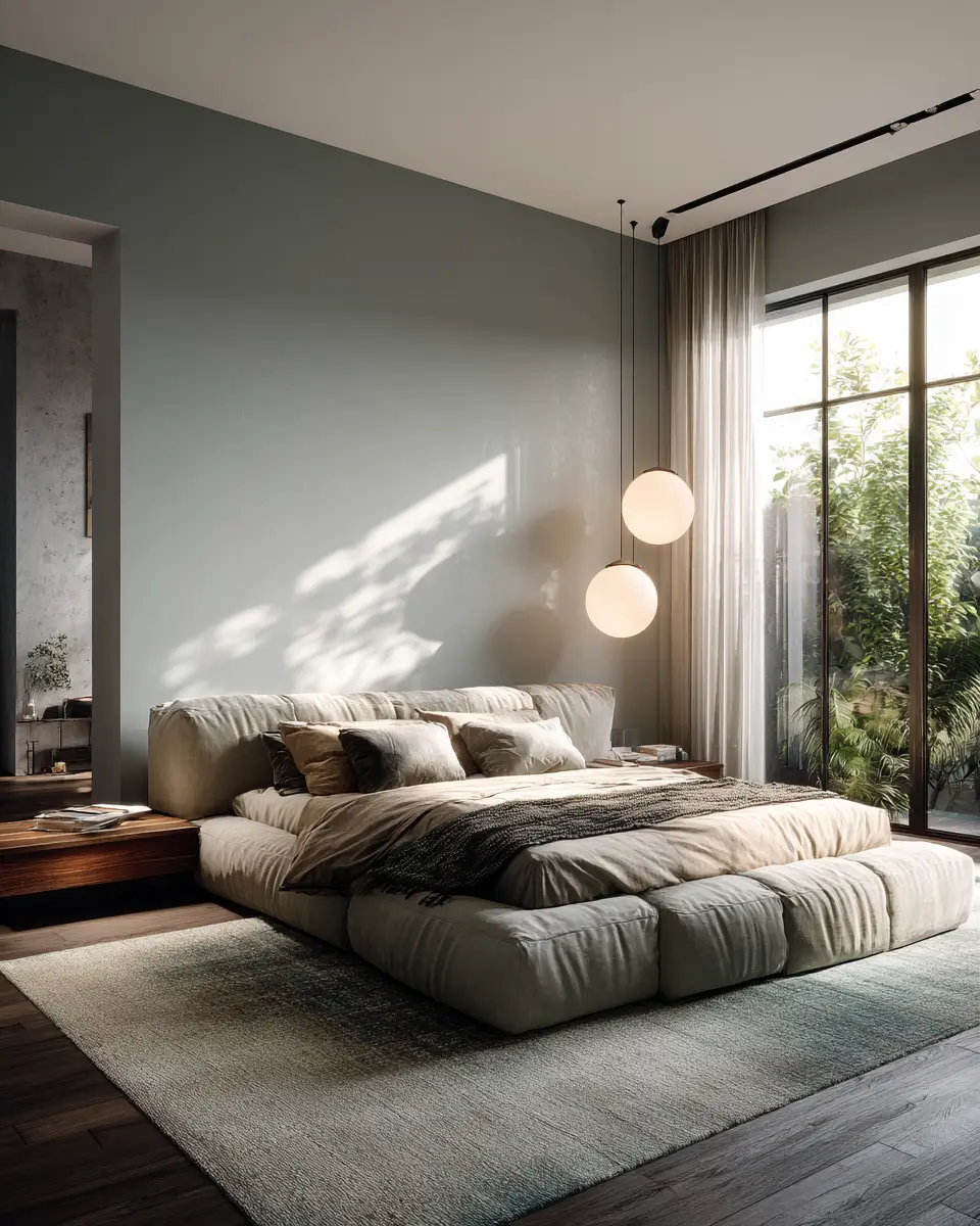 Teal Japandi Bedroom Decor Ideas